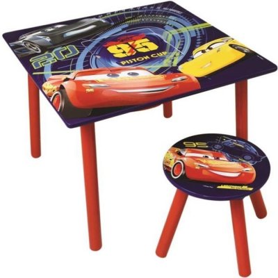 FUN HOUSE  712700 CARS Table de jeux avec un Tabouret pour enfant