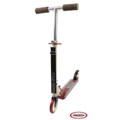 GENERIQUE Funbee Patinette Vintage Alu 2 Roues Rouge + Sangle