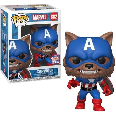 FUNKO  55506 POP Marvel : Year of the Shield - Captain America Capwolf (Amazon Exclusive)