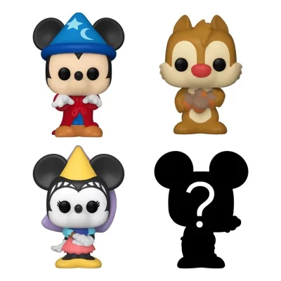 FUNKO  Disney pack 4 figurines Bitty POP! Vinyl Sorcerer Mickey 2,5 cm