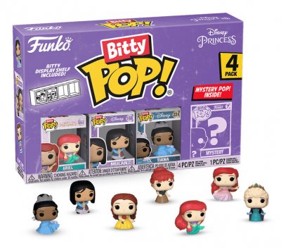 FUNKO  Disney Princesses pack 4 figurines Bitty POP! Vinyl Ariel 2,5 c