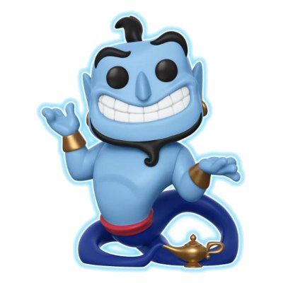 FUNKO  -  - Figurine Disney Aladdin - Genie avec Lamp GITD  POP 10cm