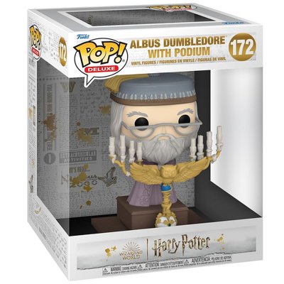 FUNKO  Harry Potter POP! Deluxe Vinyl figurine Deluxe Dumbledore w/Podium 12 cm - Figurine - FK76002 