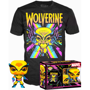 FUNKO  Marvel X-Men POP! & Tee set figurine et T-Shirt Wolverine (Blac