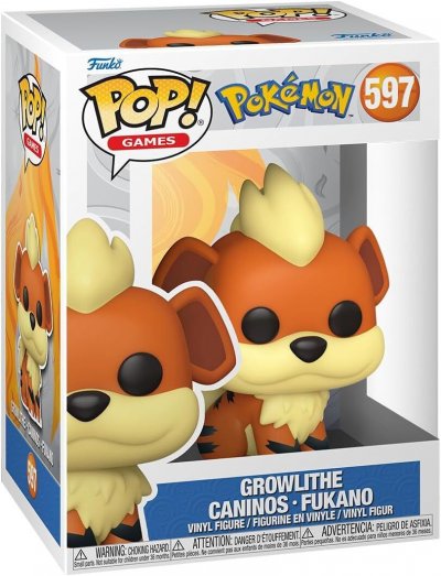FUNKO  Pokemon POP! Games Vinyl figurine Growlithe (EMEA) 9 cm- - Figu
