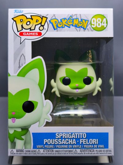 FUNKO  Pokemon Pop! Games Vinyl Sprigatito 9 Cm Figure Vert 