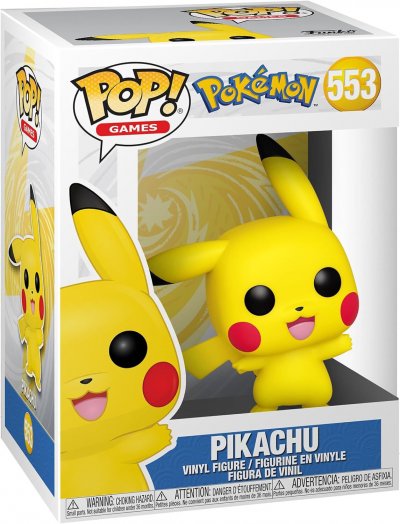 FUNKO  Pop! Games: Pokemon - Pikachu (Waving) + Pop Protector
