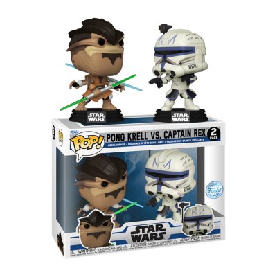  Funko Pop Star Wars The Clone Wars Duels Pong Krell & Captain Rex Exclusive Multicolore 