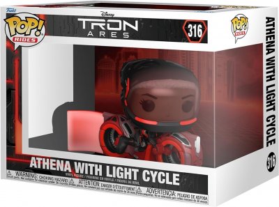 FUNKO  - Tron : Ares - Figurine POP! Athena avec Light Cycle 15 cm