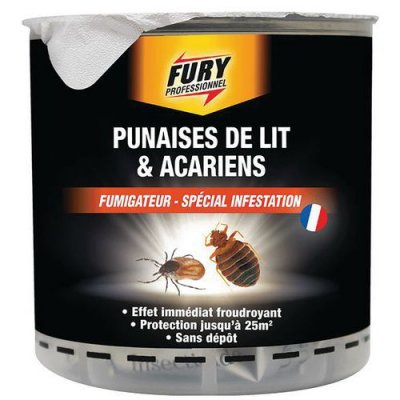 FURY  tue punaises de lit et acariens fumigateur