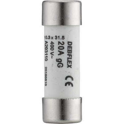 DEBFLEX Fusible avec voyant 10,3X31,5 20A 400V sachet de 3