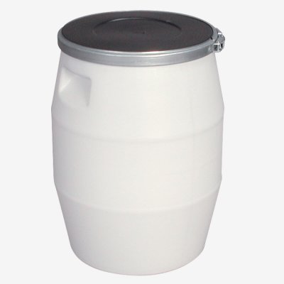 GILAC F&Ucirc;T 50 litres BLANC, GENOUILL&Egrave;RE METAL et COUVERCLE NOIR - 
