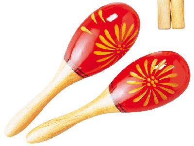 FUZEAU  - Paire De Maracas En Bois