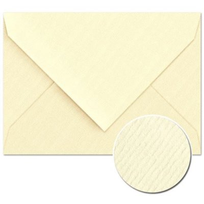 LALO G. - 25 Enveloppes C6 11,4x16,2cm Verg&eacute; gomm&eacute;es Ivoire