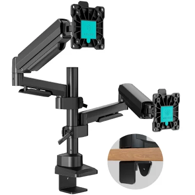 ONKRON G140 Support de bureau pour deux &eacute;crans LCD LED de 13 &agrave; 32 pouces Noir