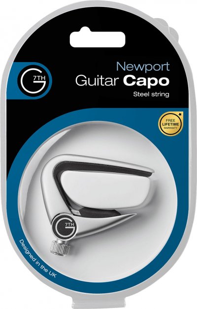 G7TH  Capodastre Newport, pour guitare acoustique, argent&eacute;