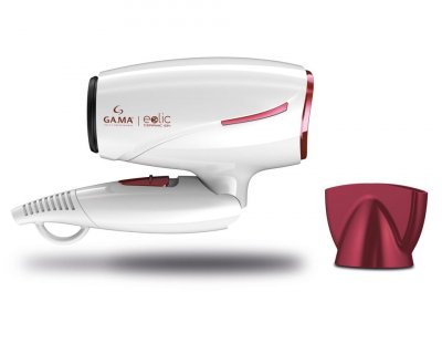  GA.MA Eolic Travel s&egrave;che-cheveux 1600 W Rouge, Blanc