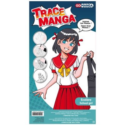GRAPH IT Gabarit de dessin Go Manga - &Eacute;coli&egrave;re - Go Manga - couleur variant
