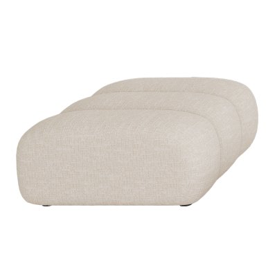 MOBILIER DECO&NBSP; Gabya - Pouf Rectangle Matelass&eacute; En Tissu Beige