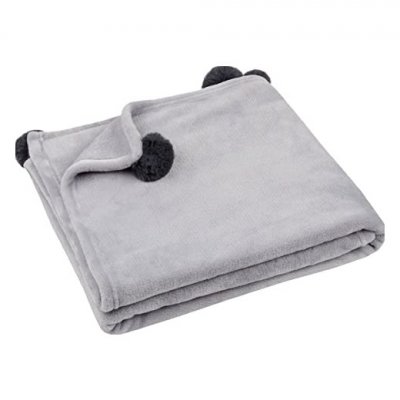STOF Gadget Et Bazar - Plaid tout doux Gris 130 x 160 cm