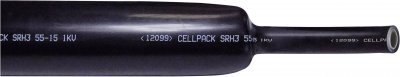 CELLPACK Gaine thermor&eacute;tractable avec colle 3:1 127423 noir &Oslash; avant retreint: 40 mm 1 m