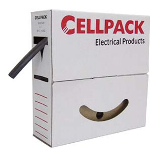 CELLPACK Gaine thermor&eacute;tractable sans colle 2:1 127034 noir &Oslash; avant retreint: 2.40 mm 15 m
