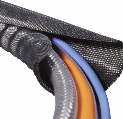 HELLERMANNTYTON Gaine tress&eacute;e  Twist-In 38 170-01008 noir polyester 32 &agrave; 38 mm au m&egrave;tre