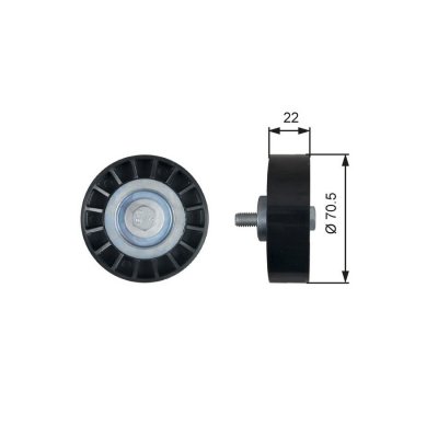 GATES Galet enrouleur de courroie d'accessoire  T36607