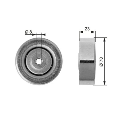 GATES Galet tendeur de courroie d'accessoire  T36161
