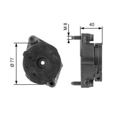 GATES Galet tendeur de courroie d'accessoire  T38345