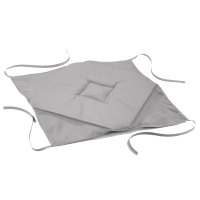 L3C Galette 4 rabats 36 x 36 x 3.5 cm polyester uni essentiel Gris