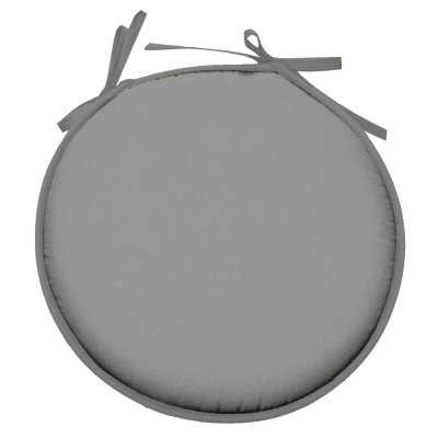 GENERIQUE Galette de chaise ronde en polyester Gris Souris