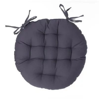 ATMOSPHERA Galette de Chaise Ronde Leana 38cm Gris Fonc&eacute;