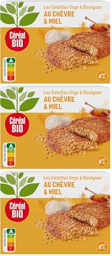 CEREAL BIO Galettes orge & boulghour au ch&egrave;vre & miel, sans viande, bio