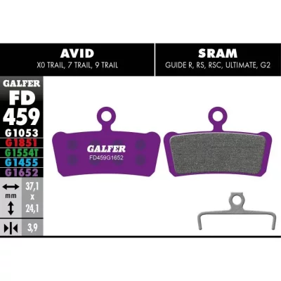 GALFER  E-bike Brake Pads Sram Guide/avid Xo Trai Violet