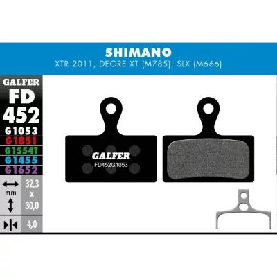 Galfer Standard Shimano Deore Xt M785/slx/m666/xtr 2011 M986 Gris