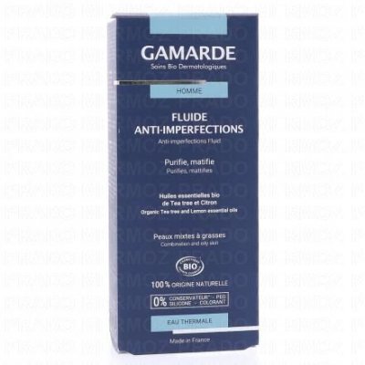 GAMARDE  HOMME - Fluide Anti-Imperfections Bio, 40g