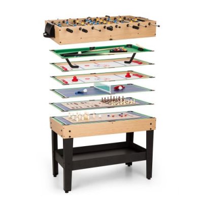 ONECONCEPT Game-Star Table multijeux 37 jeux babyfoot billard shuffleboard MDF