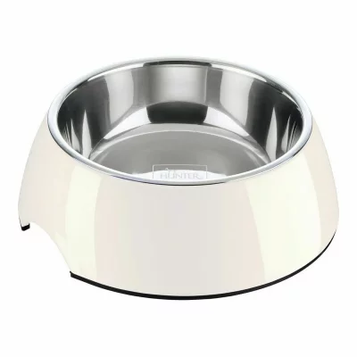HUNTER Gamelle 0,16 L  en m&eacute;lamine blanc pour chat - Gamelle pour chien