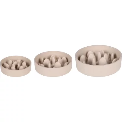 FLAMINGO Gamelle de nouriture et de l'eau pour chien rond  Slow Feeder Greni