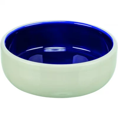 TRIXIE Gamelle en c&eacute;ramique (0,3L - 12cm) bicolore  pour chien et chat
