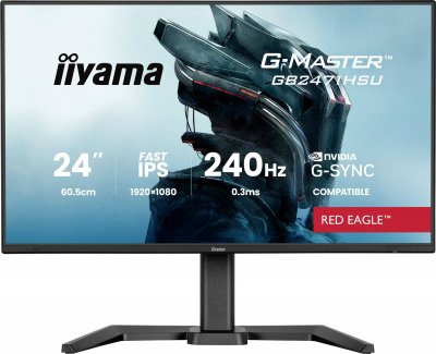 IIYAMA Gaming 23.8'' IPS 240Hz, 1920x1080, FLC, 0.3ms, 1DP1H, 3X USB 1X USB-C,HAS ADAPTIVE SYNC