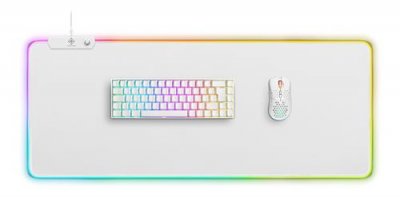 GAMING - WHITE LINE WMP90 - Tapis de souris XL RGB, &eacute;paisseur 4mm, 900x360mm