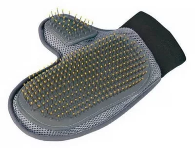 TRIXIE Gant De Soin Du Poil, Brosse M&eacute;tallique, 18 &times; 24 Cm - 23392