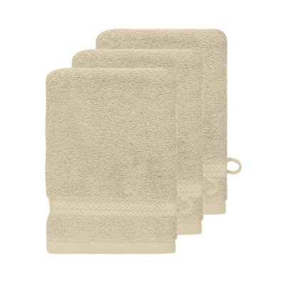 SENSEI MAISON Gant de toilette 16 x 22 cm en coton couleur ficelle 16x22 cm