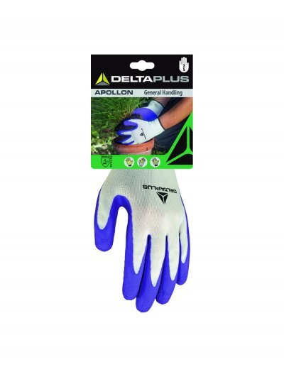 DELTA PLUS Gant jardin protection mains tricot latex violet taille 7 