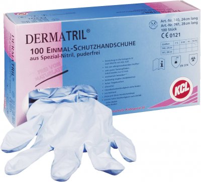 KCL Gants &agrave; usage unique Taille: 9, l  Dermatril 740-9 100 pc(s)