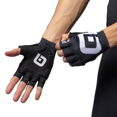 ALE Gants Al&eacute; Air courts noir blanc - S