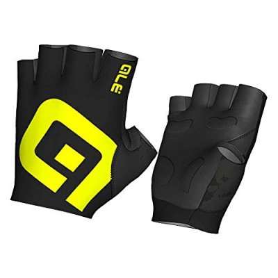 ALE Gants courts  air noir jaune fluo