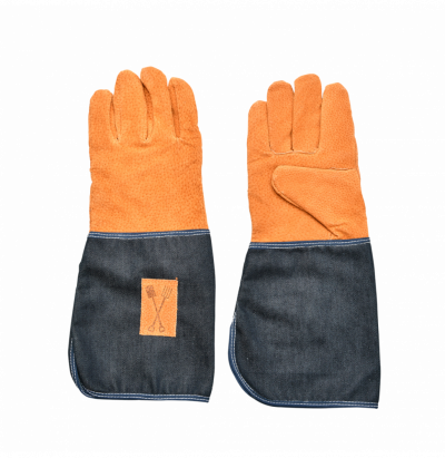 AC DECO Gants de jardinage en cuir et jean - Esschert Design